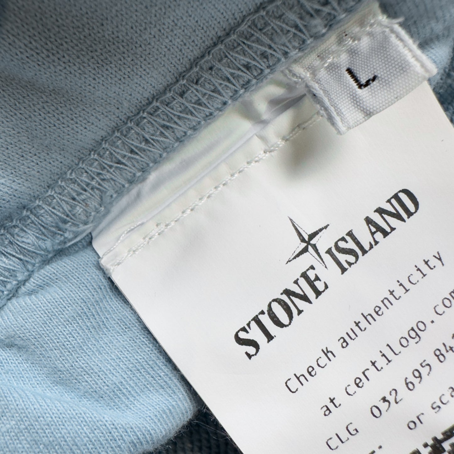 S/S 25 Stone Island Marina Cotton Fleece Joggers - Blue
