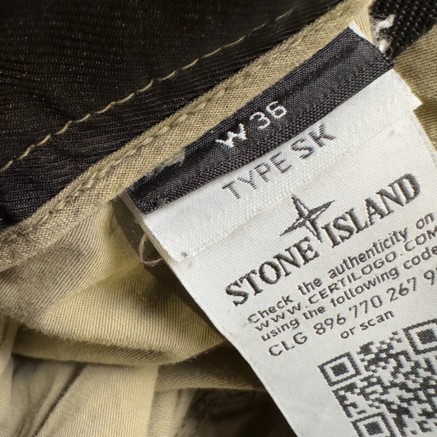 A/W 19 Stone Island Cargo Trousers 36 SK - Light Khaki
