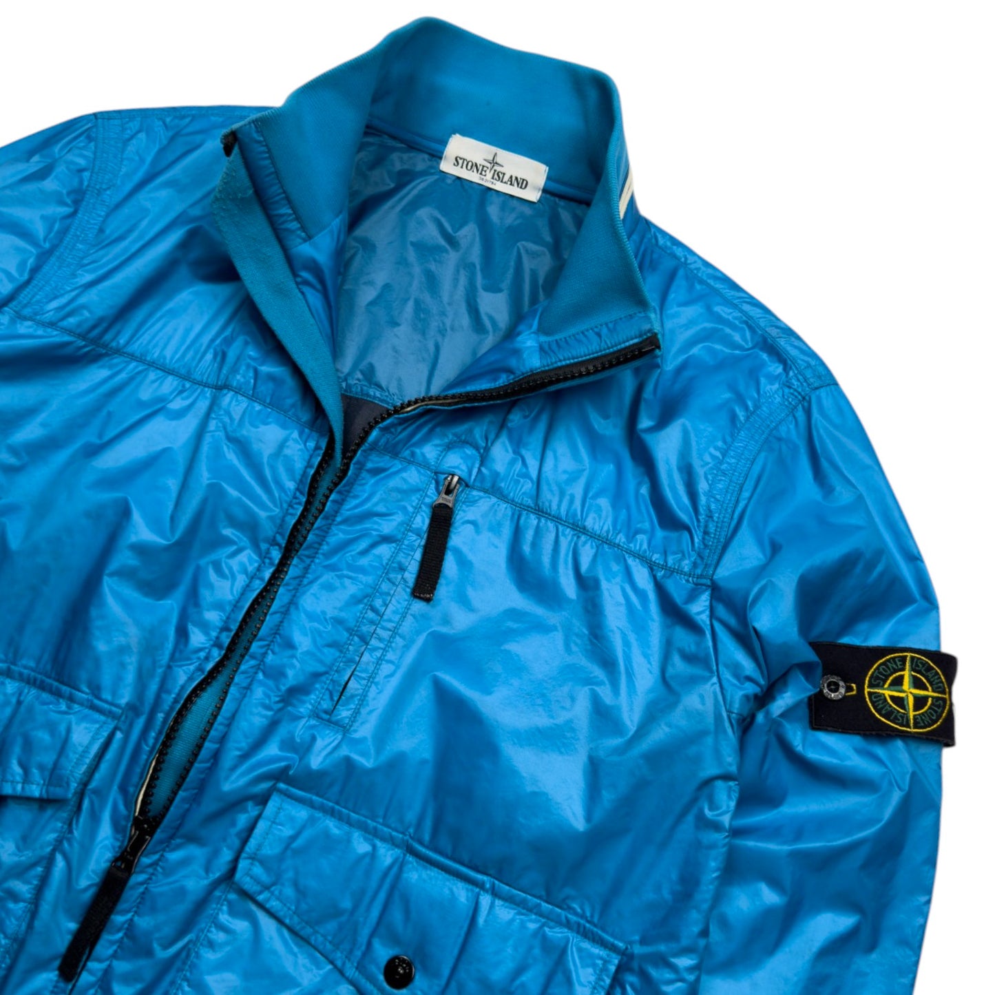 S/S 13 Stone Island Micro Rip Stop 7 Den Tyvek Shield - Blue