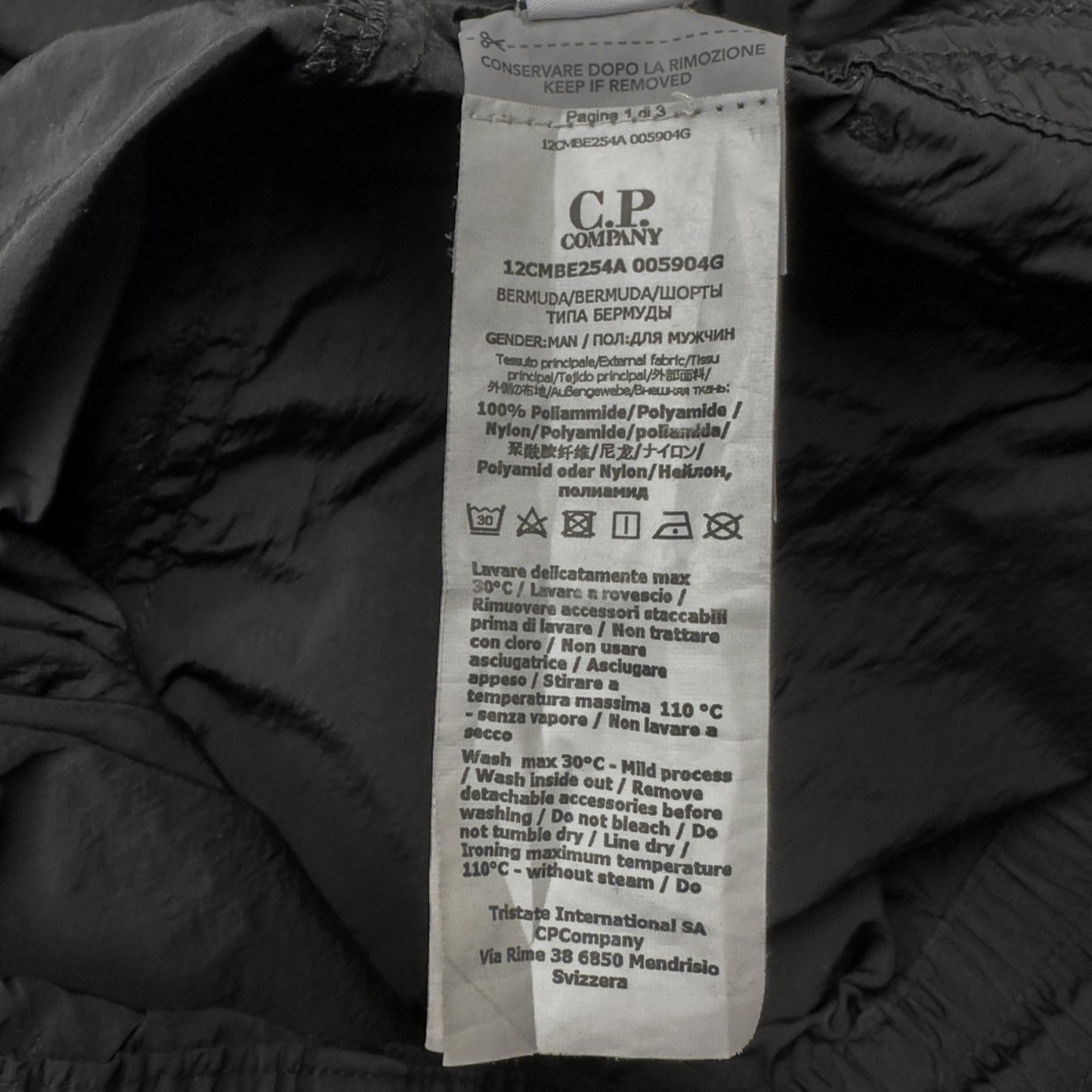 C.P. Company Chrome Cargo Shorts - Black