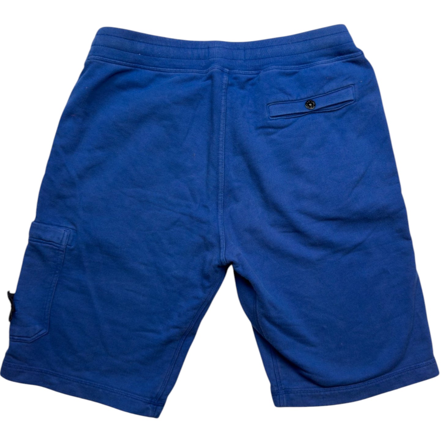 S/S 16 Stone Island Cotton Jersey Cargo Shorts - Blue
