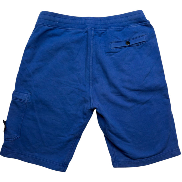 S/S 16 Stone Island Cotton Jersey Cargo Shorts - Blue
