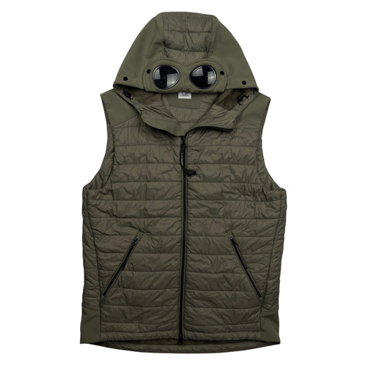 A/W 18 C.P. Company Shell Padded Goggle Gilet - Khaki