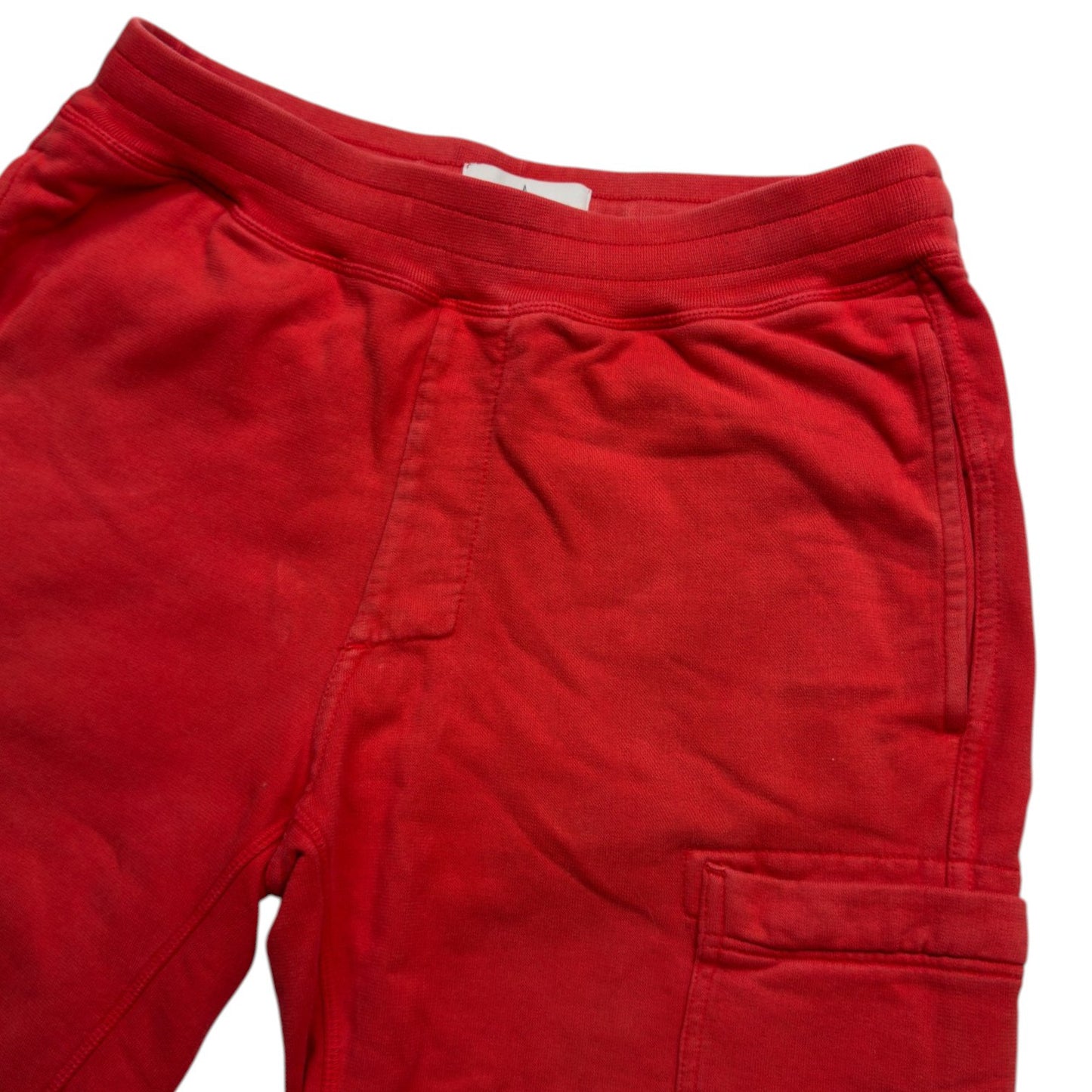 S/S 16 Stone Island Cotton Jersey Cargo Shorts - Red