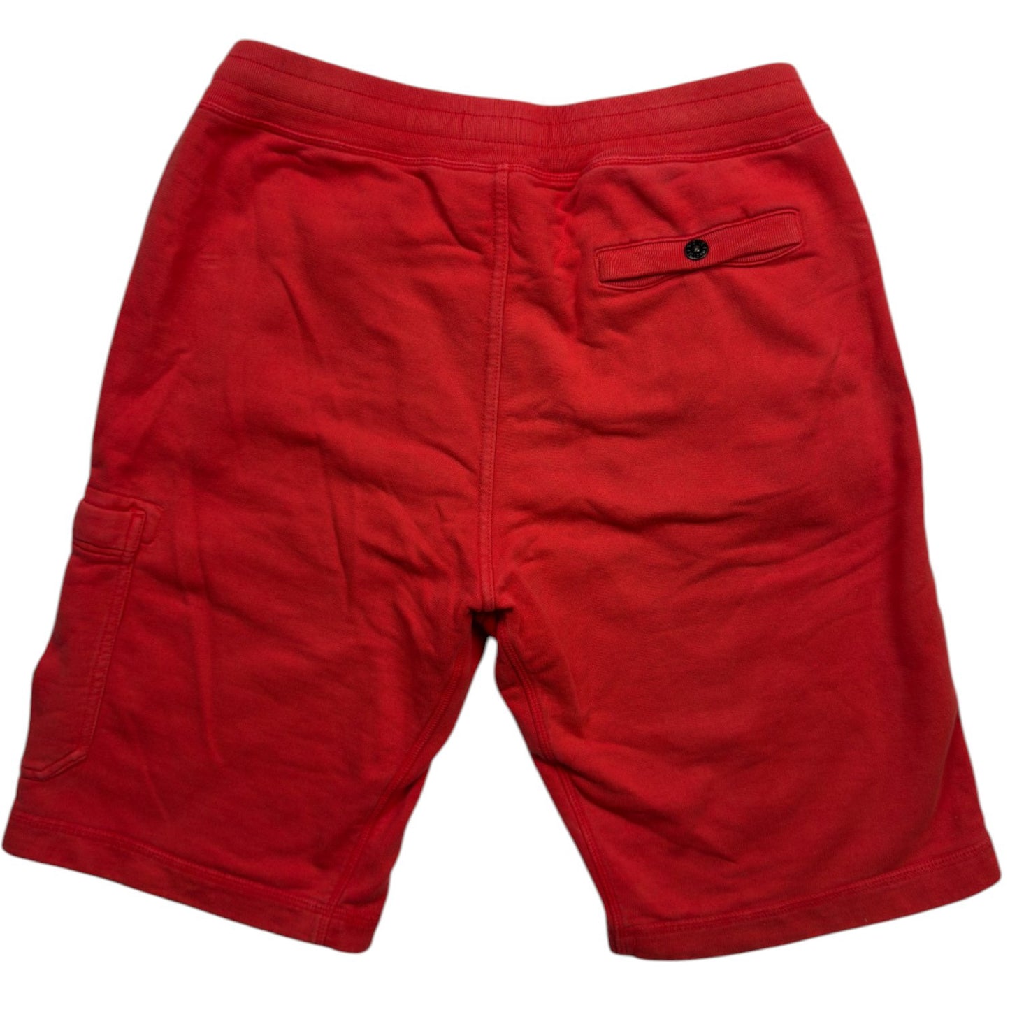 S/S 16 Stone Island Cotton Jersey Cargo Shorts - Red