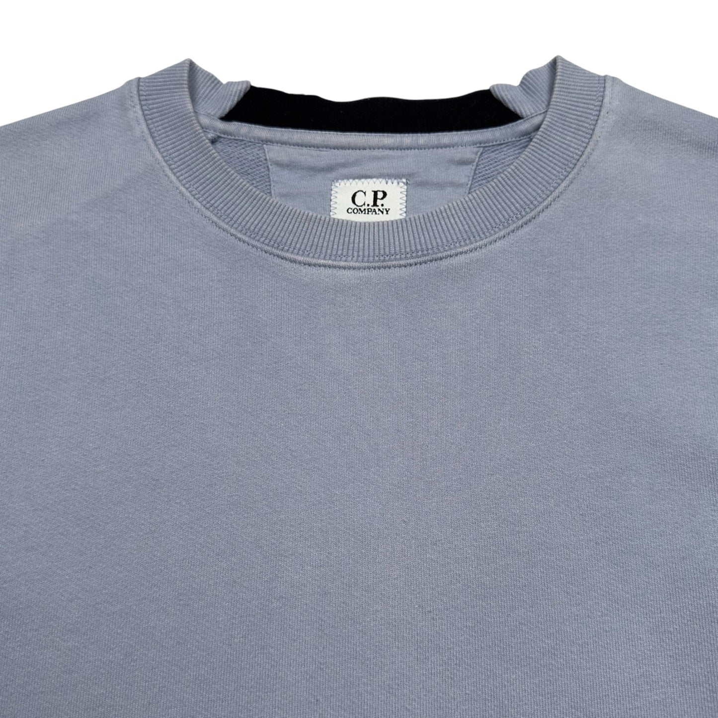 C.P. Company Diagonal Raised Fleece Crewneck Sweater - Slate Blue