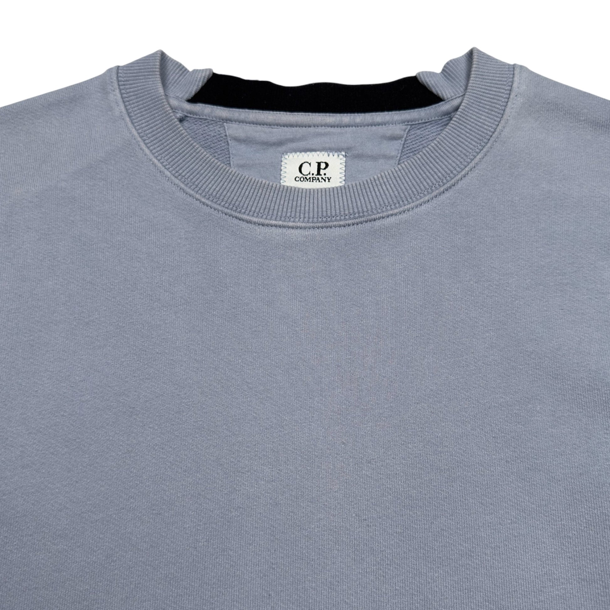 C.P. Company Diagonal Raised Fleece Crewneck Sweater - Slate Blue