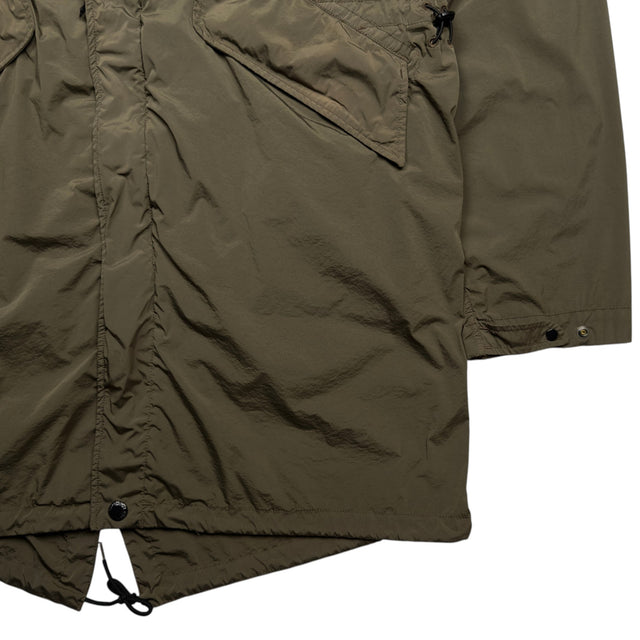 C.P. Company Nycra Fishtail Parka - Dark Khaki Green