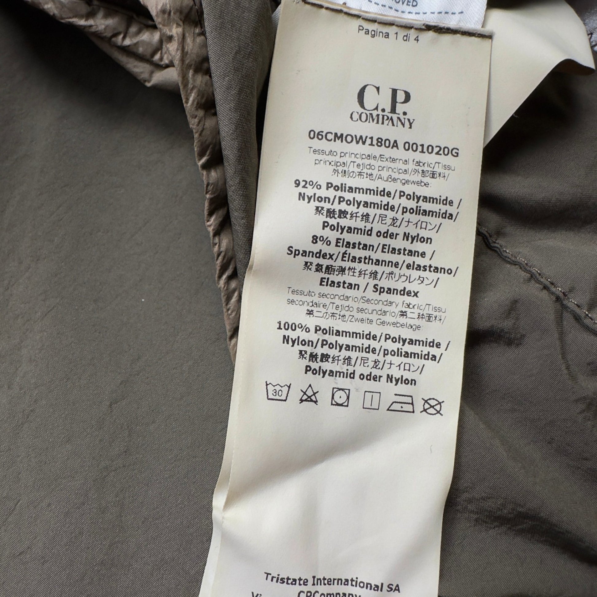 C.P. Company Nycra Fishtail Parka - Dark Khaki Green