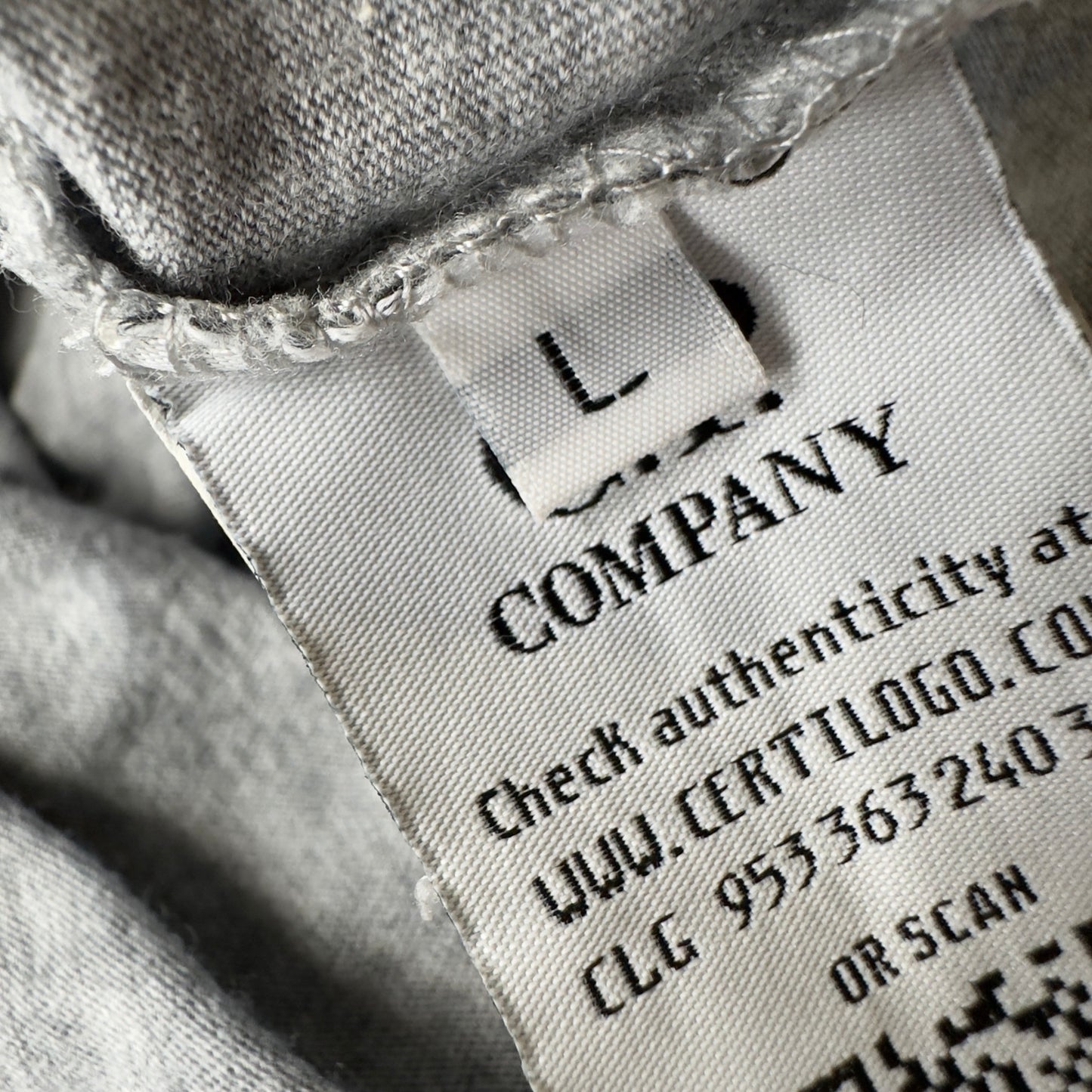 C.P. Company Big Stitch Logo T-Shirt - Grey