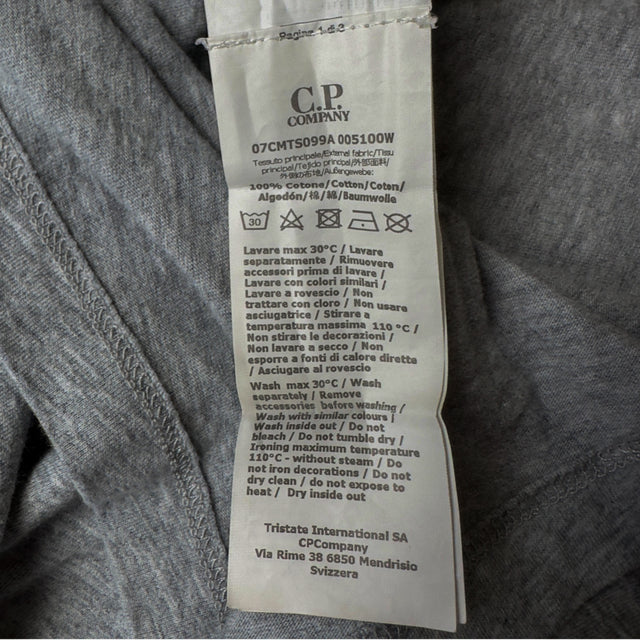 C.P. Company Big Stitch Logo T-Shirt - Grey