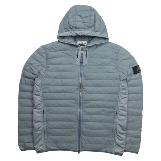 S/S 21 Stone Island Loom Woven Down Chambers Stretch Nylon Down TC Puffer Jacket - Dusty Blue