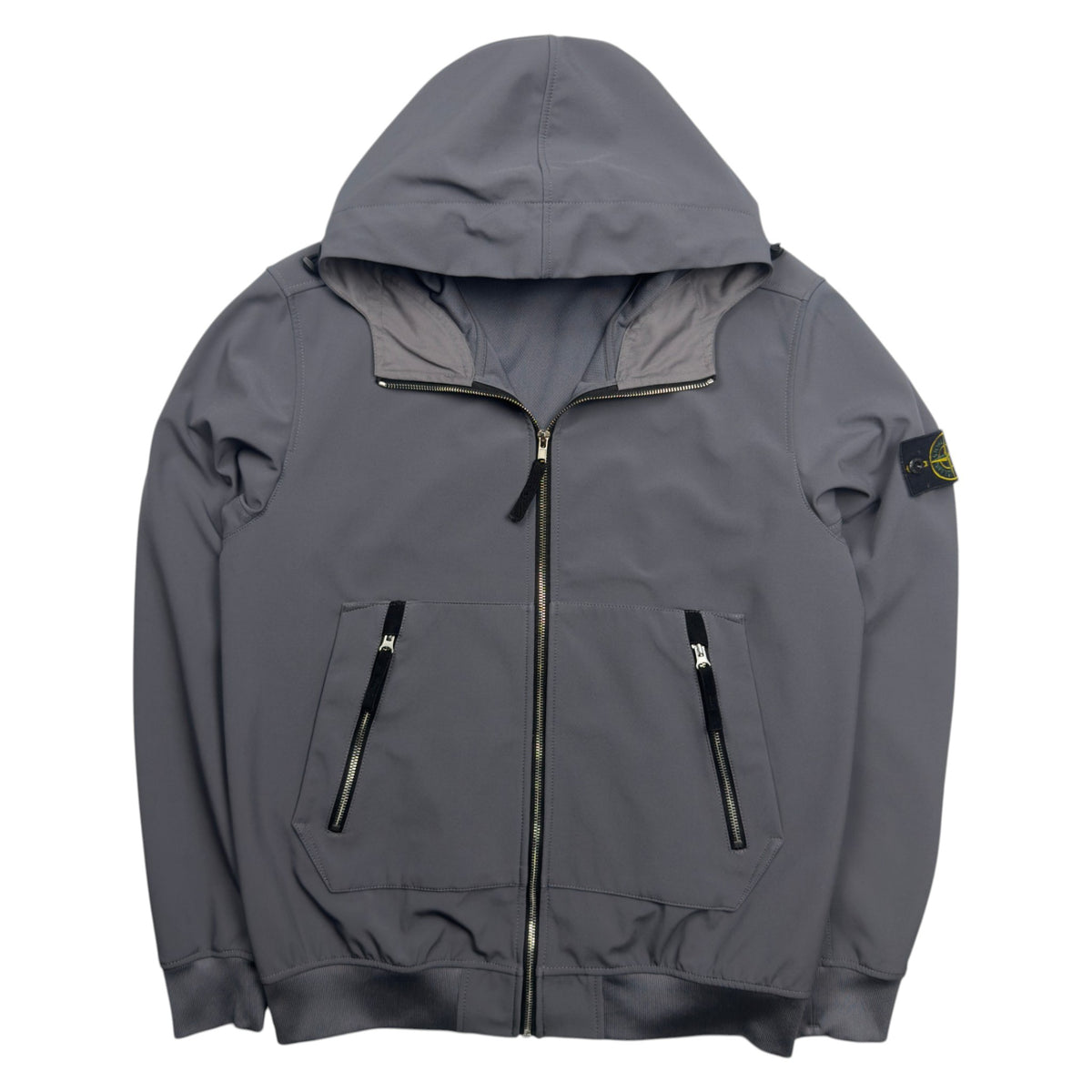 S/S 21 Stone Island Light Soft Shell-R Jacket with e-dye Technology - Grey