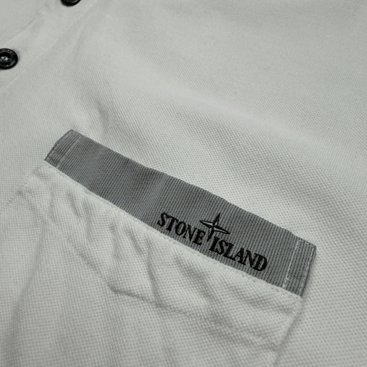 S/S 15 Stone Island Chest Pocket Polo Shirt - White