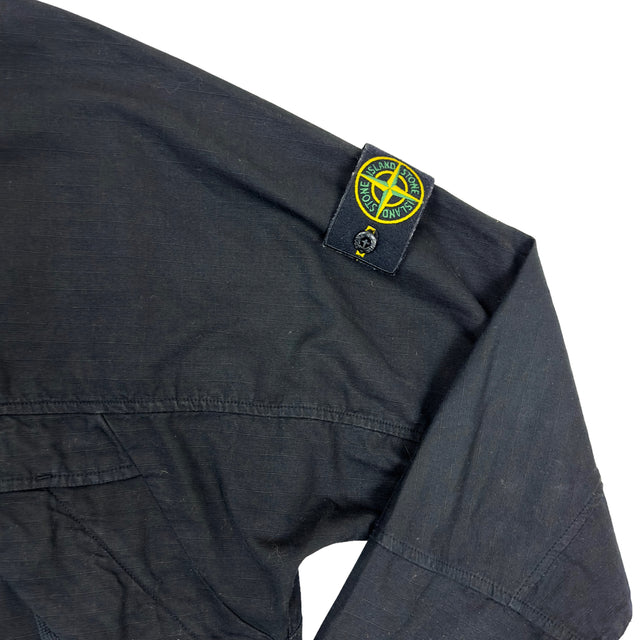 A/W 20 Stone Island Quarterzip Popover Ripstop Smock - Black
