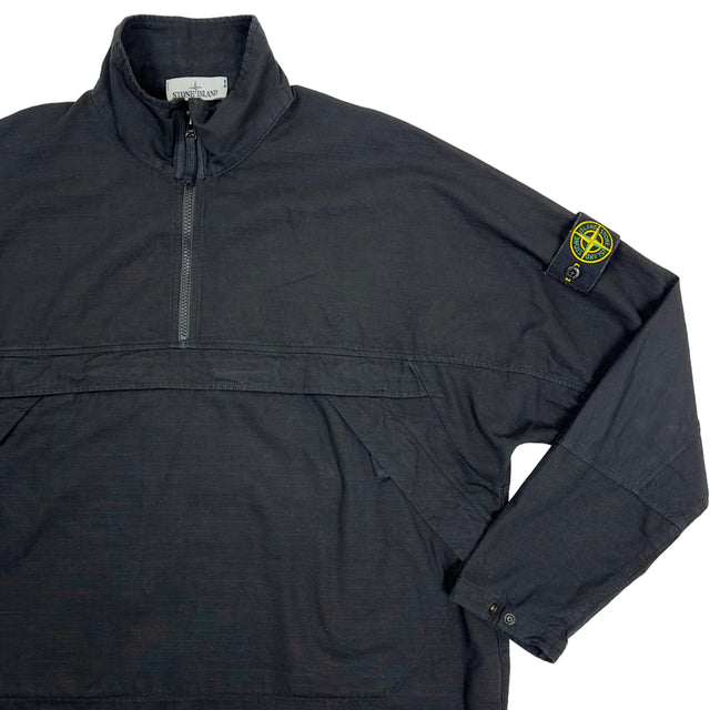 A/W 20 Stone Island Quarterzip Popover Ripstop Smock - Black