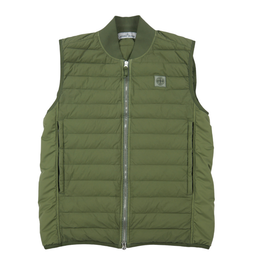 S/S 21 Stone Island Loom Woven Down Chambers Stretch Nylon-TC Gilet Vest