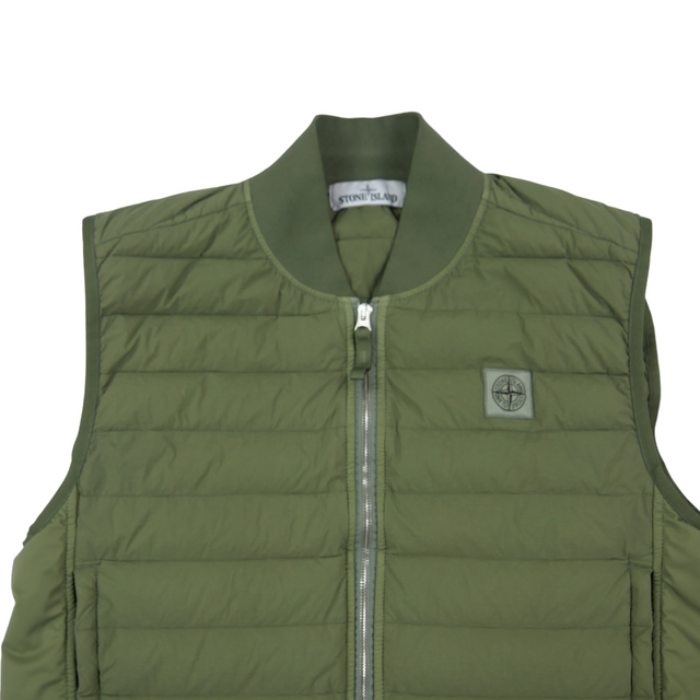 S/S 21 Stone Island Loom Woven Down Chambers Stretch Nylon-TC Gilet Vest