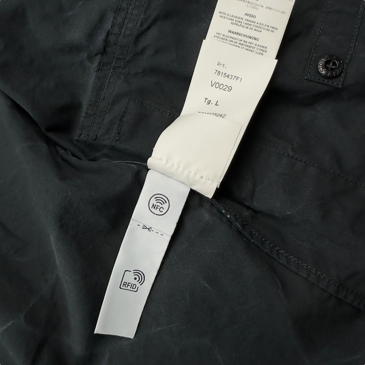 S/S 23 Stone Island Black O-Ventile Ghost Jacket