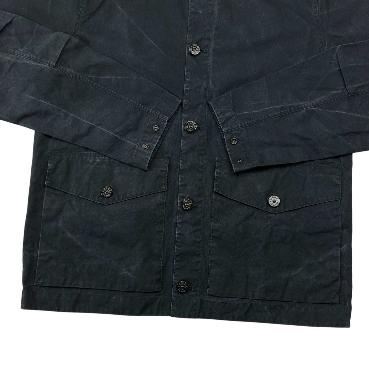 S/S 23 Stone Island Black O-Ventile Ghost Jacket