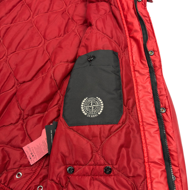 A/W 12 Stone Island Mussola Gommata Padded Jacket - Red