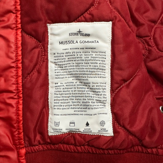 A/W 12 Stone Island Mussola Gommata Padded Jacket - Red