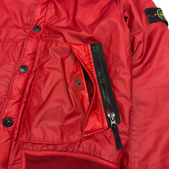 A/W 12 Stone Island Mussola Gommata Padded Jacket - Red