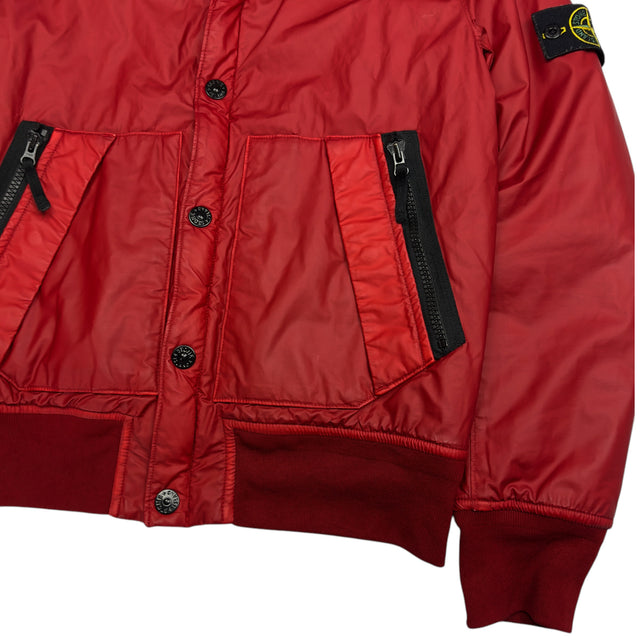 A/W 12 Stone Island Mussola Gommata Padded Jacket - Red