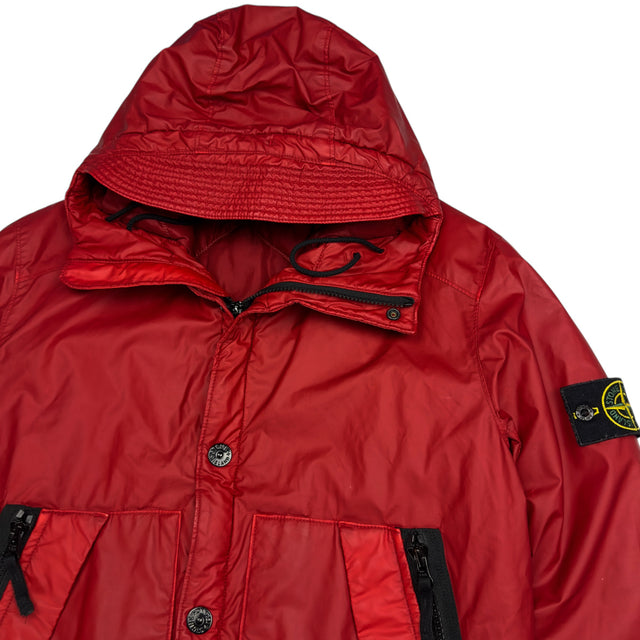 A/W 12 Stone Island Mussola Gommata Padded Jacket - Red
