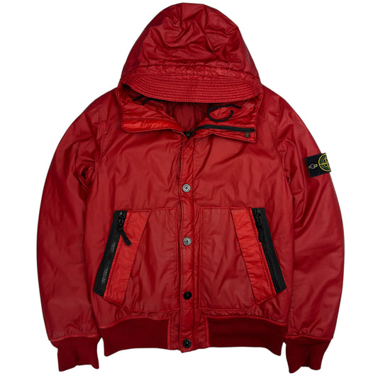 A/W 12 Stone Island Mussola Gommata Padded Jacket - Red