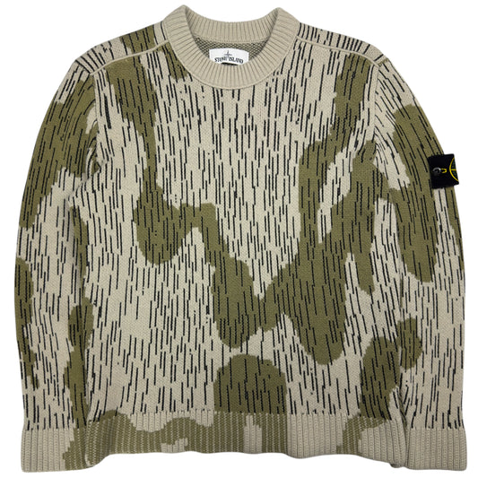 A/W 21 Stone Island Rain Camo Knitted Sweater