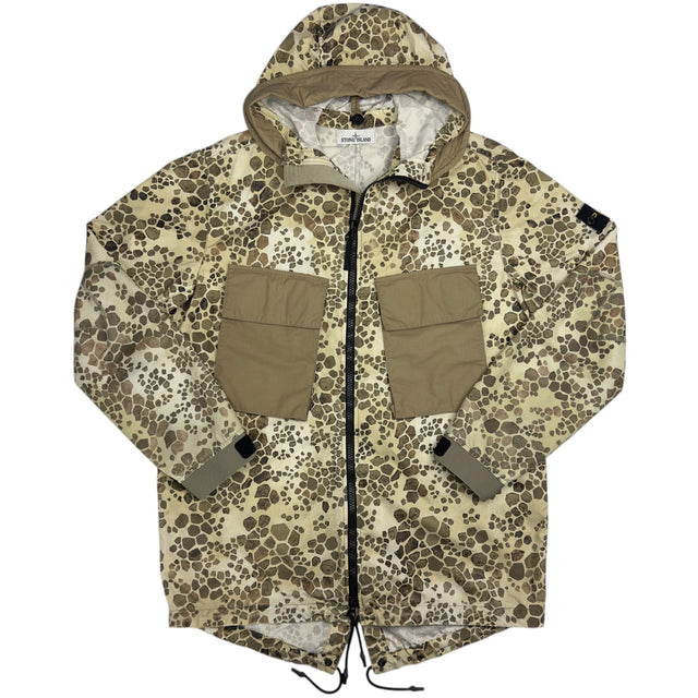S/S 18 Stone Island Alligator Camo Light Cotton / Nylon Rep Parka