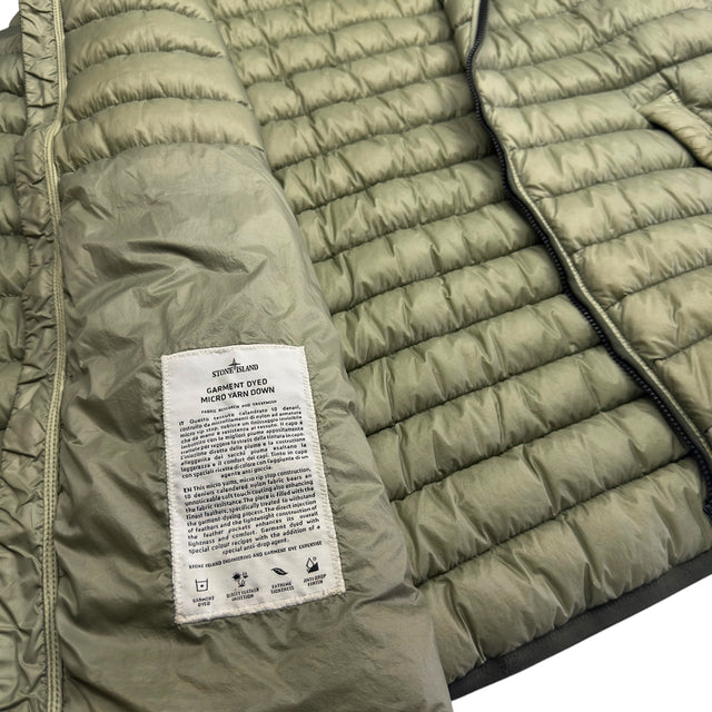 A/W 16 Stone Island Micro Yarn Down Puffer Jacket - Sage Green