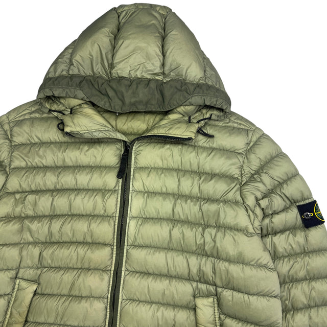 A/W 16 Stone Island Micro Yarn Down Puffer Jacket - Sage Green