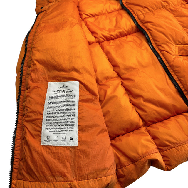 A/W 19 Stone Island Crinkle Reps NY Down Puffer Jacket - Orange