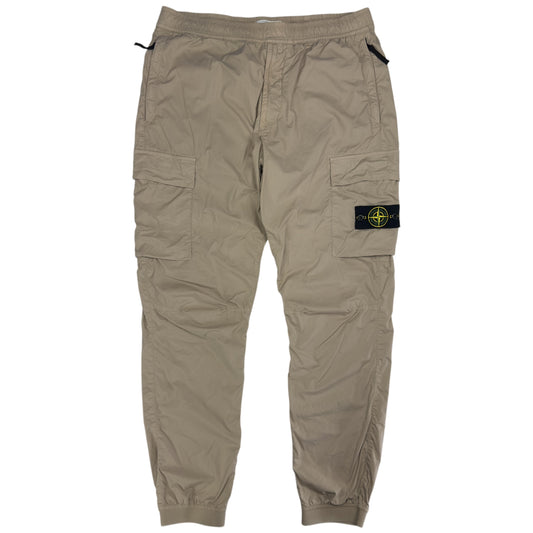 Stone Island Stretch Cotton Cuffed Cargo Trousers - Sand