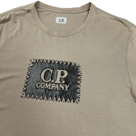 C.P. Company Big Stitch Logo T-Shirt - Light Beige