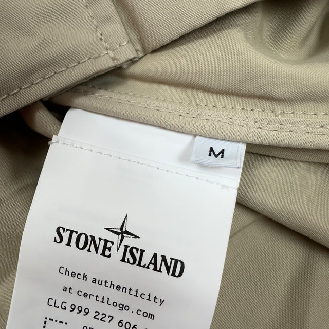 A/W 24 Stone Island Ghost Cotton Overshirt  - Beige Medium