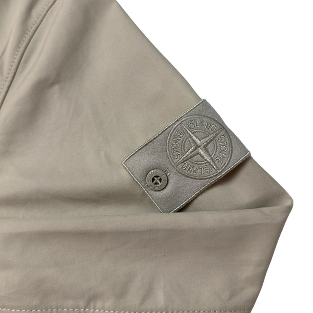 A/W 24 Stone Island Ghost Cotton Overshirt  - Beige Medium