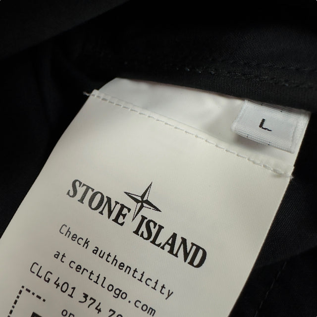 A/W 24 Stone Island Ghost Cotton Overshirt  - Black