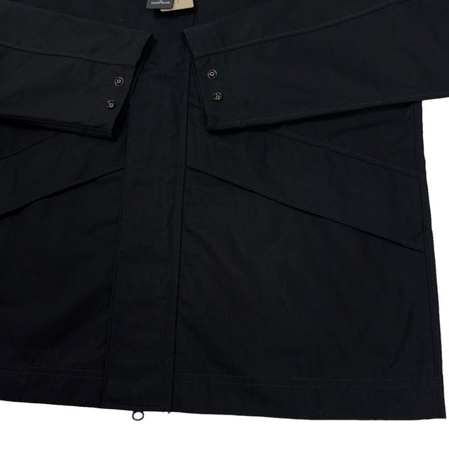 A/W 24 Stone Island Ghost Cotton Overshirt  - Black