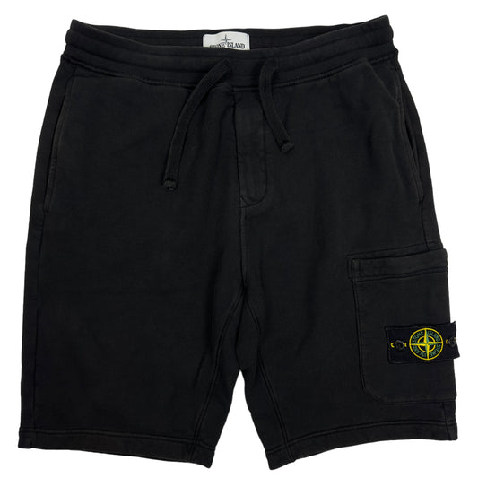 A/W 20 Stone Island Cotton Jersey Cargo Shorts - Black Medium