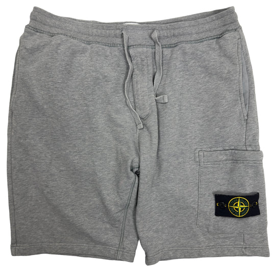 A/W 23 Stone Island Cotton Jersey Cargo Shorts - Grey