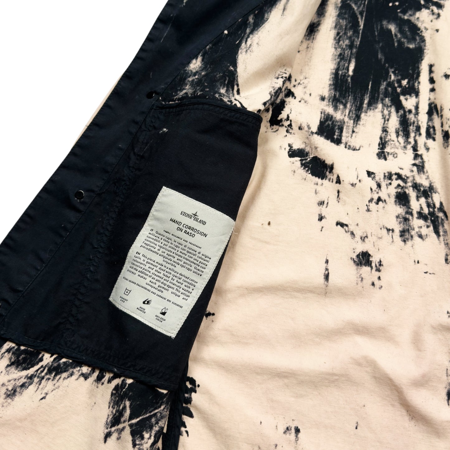 S/S 17 Stone Island Hand Corrosion on Raso Jacket