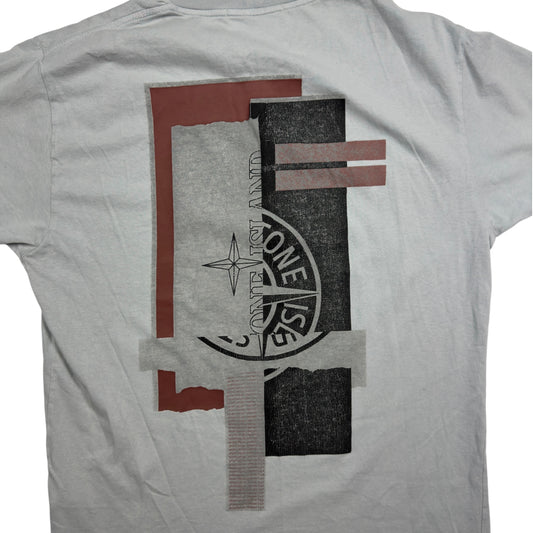 A/W 21 Stone Island 'Mixed Media Two' Back Print T-Shirt