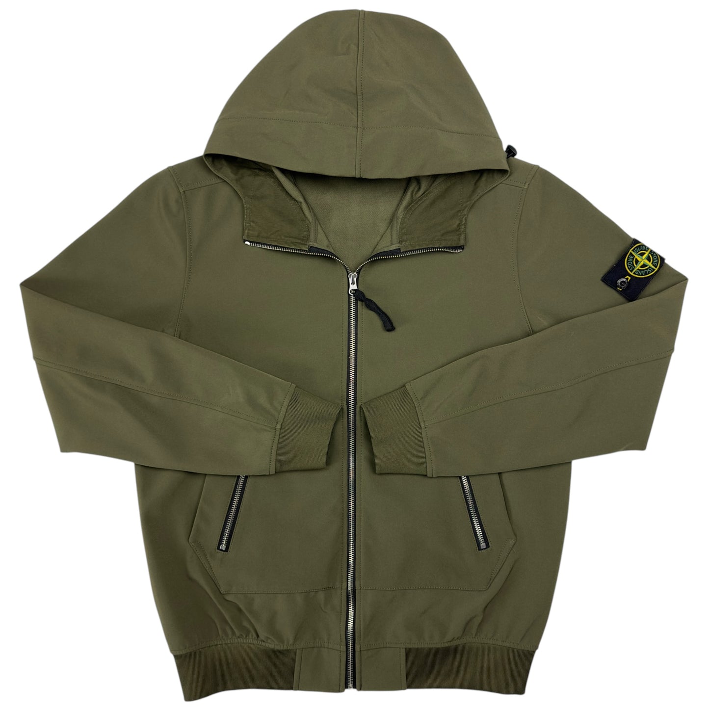 S/S 21 Stone Island Light Soft Shell-R Jacket with e-dye Technology - Khaki
