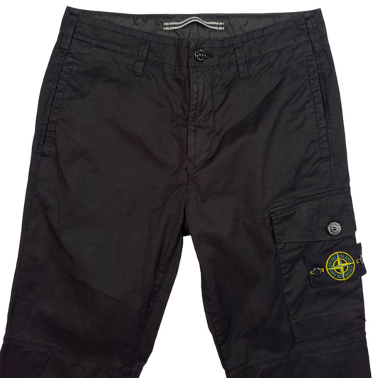 A/W 21 Stone Island Slim Fit Cargo Trousers - Black