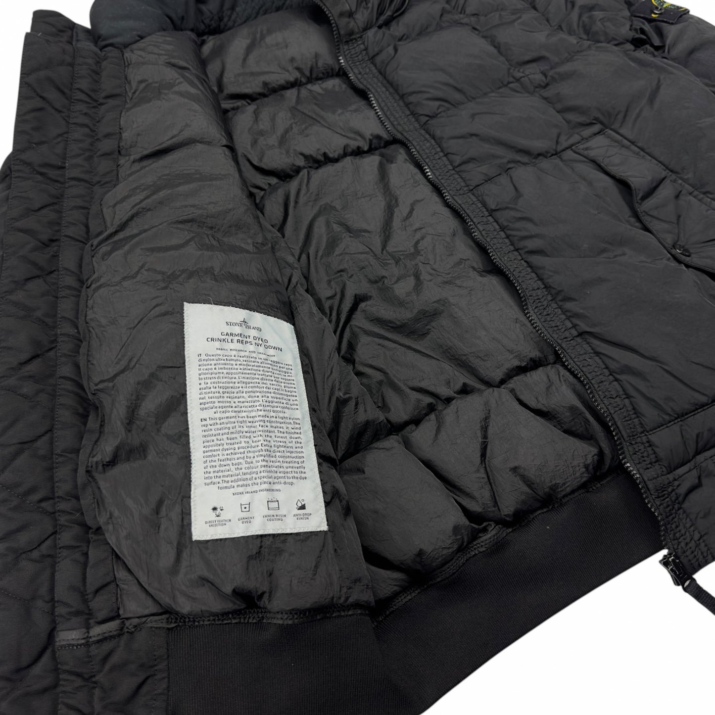 A/W 18 Stone Island Crinkle Reps NY Down Puffer Jacket - Black