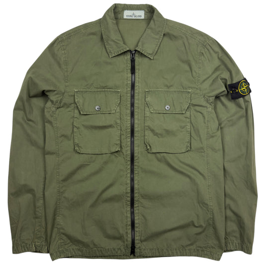 A/W 21 Stone Island Brushed Cotton Overshirt - Khaki