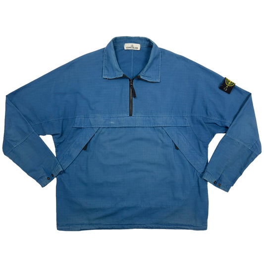 A/W 20 Stone Island Quarterzip Popover Ripstop Smock - Blue